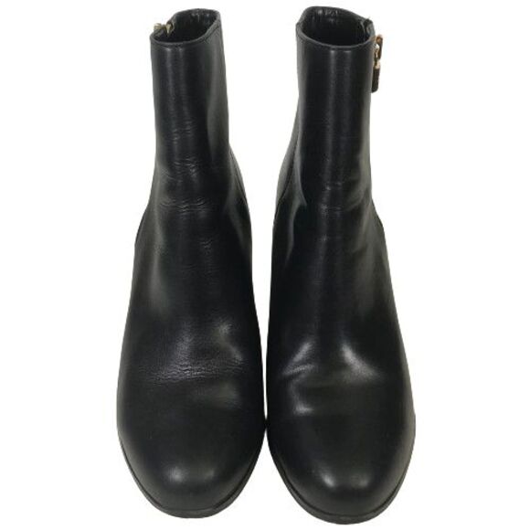 Michael Kors Black Ankle Boots with Gold Zipper - Picture 5 of 16